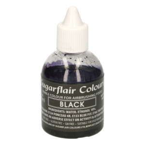 Colorant aérographe Sugarflair Noir 60 ml