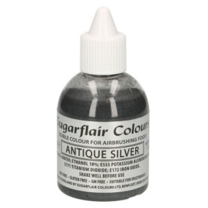 Sugarflair Airbrush Colour Antique Silver 60 ml