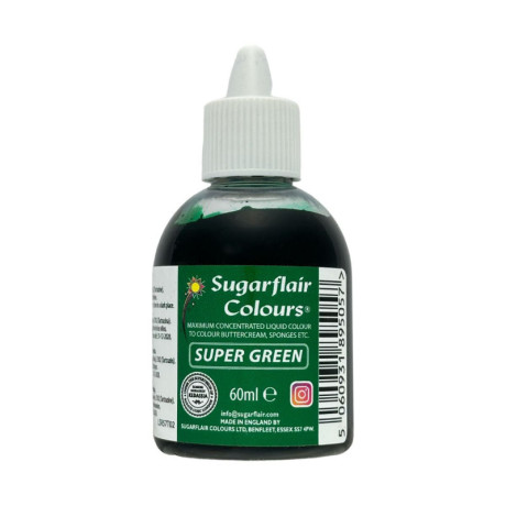 Colorant alimentaire liquide Sugarflair Super Green 60 ml