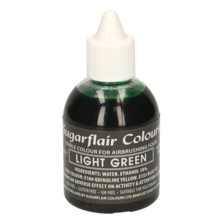 Colorant aérographe Sugarflair Vert Clair 60 ml