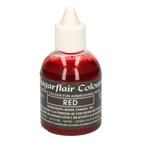 Colorant aérographe Sugarflair Rouge 60 ml