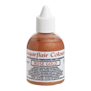 Colorant aérographe Sugarflair Rose Gold E171 Free 60 ml