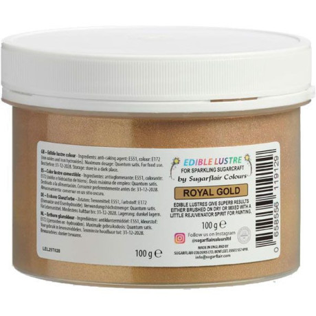 Paillettes alimentaires Sugarflair Royal Gold, 100 g