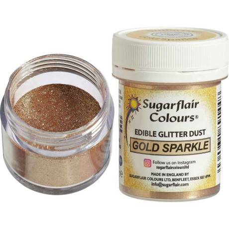 Sugarflair Edible Glitter Gold Sparkle 10 g