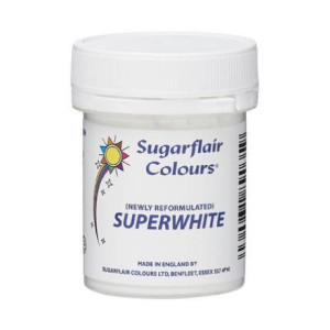 Colorant hydrosoluble en poudre Sugarflair Super White 20 g