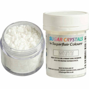 Cristaux de sucre Sugarflair White 40 g