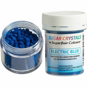 Cristaux de sucre Sugarflair Electric Blue 40 g