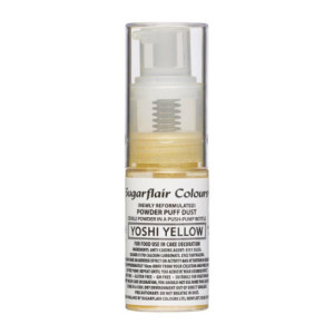 Paillettes alimentaires en spray Sugarflair Yoshi Yellow 10 g