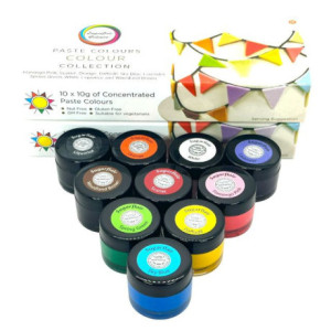 Kit de colorants en pâte Sugarflair 10 x 10 g