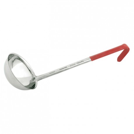 Ladle with coloured handle red 35 cl