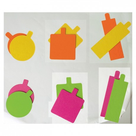 Mini reversible square anis/fushia cardboard 80 x 80 mm (200 pcs)