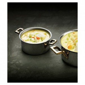 Mini-cooking pot polished stainless steel Ø 120 mm