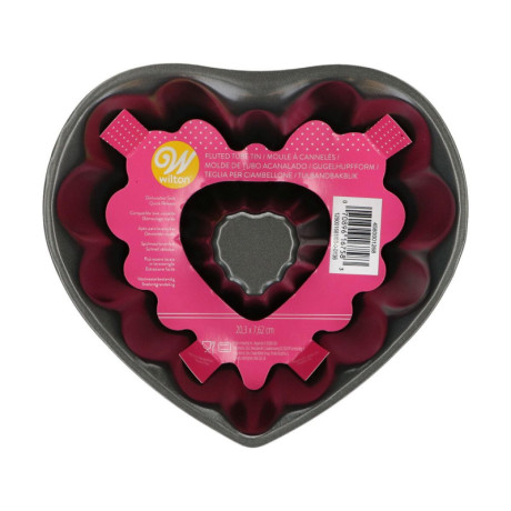 Wilton Fluted Heart Pan 20 cm