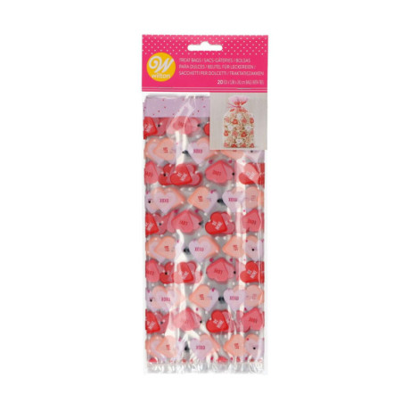 Wilton Candy Hearts Treat Bags 20 Pieces