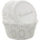 Wilton Celebrate Silver Cupcake Baking Cups 75 Pieces