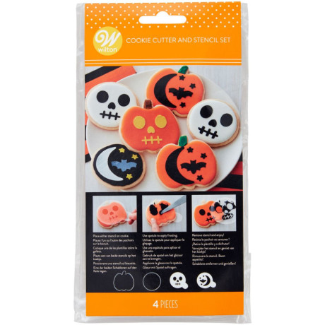 Wilton Halloween Cookie Cutters & Stencils 4 Pieces