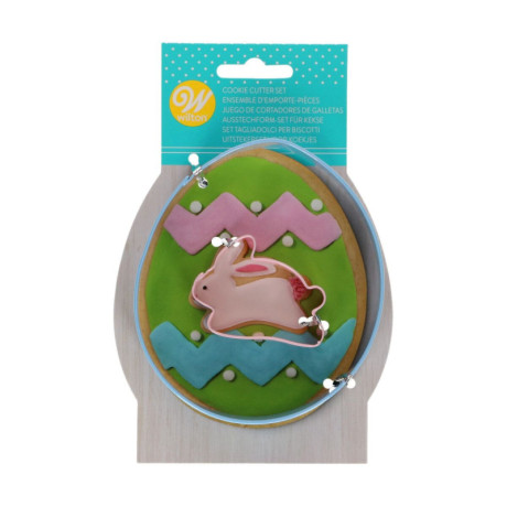 Wilton Egg with Bunny Cookie Cutters 2 Pieces