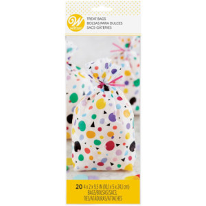 Sachets à friandises Wilton pois et triangles 20 pièces