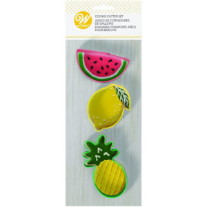 Wilton Cookie Cutters Pineapple, Watermelon, Lemon 3 Pieces