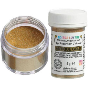 Sugarflair Edible Glitter Antique Gold 4 g