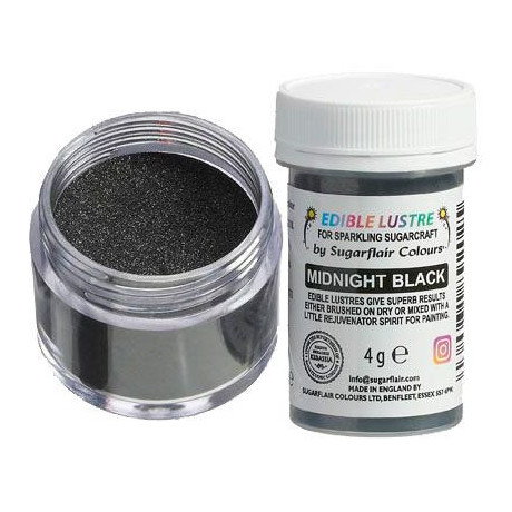 Sugarflair Edible Glitter Midnight Black 4 g