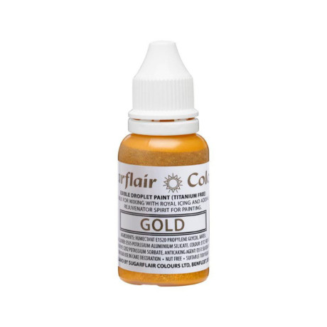 Sugarflair Edible Paint Gold 14 ml