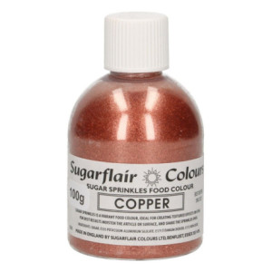 Sprinkles en sucre Sugarflair Copper 100 g