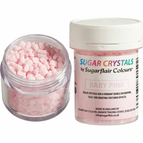 Cristaux de sucre Sugarflair Baby Pink 40 g