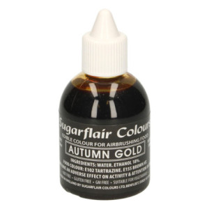 Colorant aérographe Sugarflair Or d'Automne 60 ml