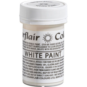 Peinture mate alimentaire Sugarflair Blanc 20 g