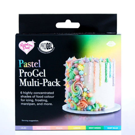 Rainbow Dust ProGel Pastel Food Colour Kit (set of 6)