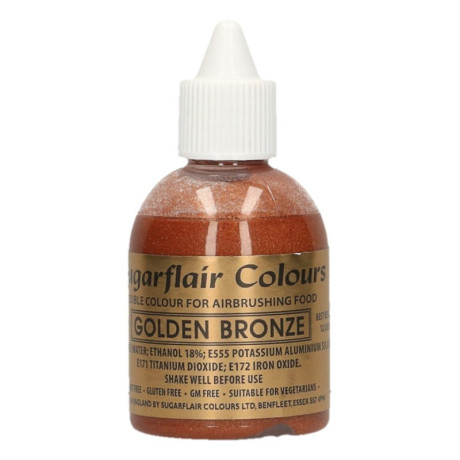 Colorant aérographe Sugarflair Bronze d'Or 60 ml