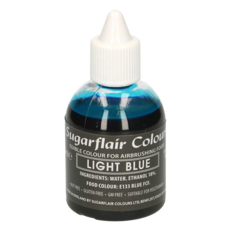 Colorant aérographe Sugarflair Bleu Clair 60 ml