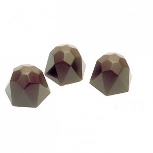 Chocolate mould polycarbonate 21 faceted diamonds