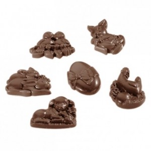 Chocolate mould polycarbonate 18 easter characters