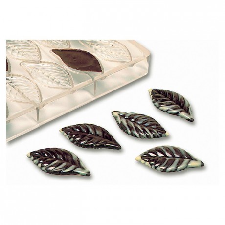 Chocolate mould polycarbonate 21 leaves