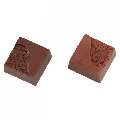 Chocolate mould polycarbonate 24 hieroglyph square