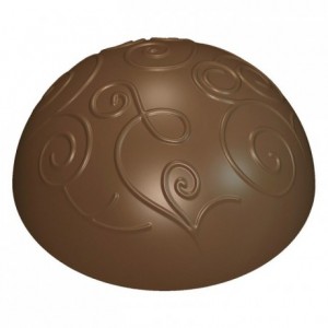 Moule 28 dômes arabesques en polycarbonate pour chocolat