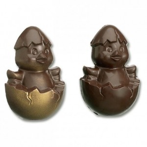 Chocolate mould polycarbonate 2 chicks in their shells