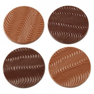 Moule 8 disques mendiant en polycarbonate pour chocolat