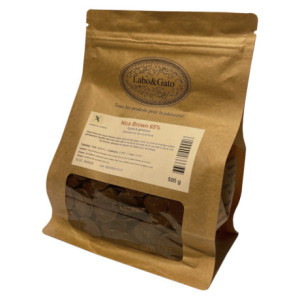 Nica Brown 65% dark couverture chocolate pistoles 500 g