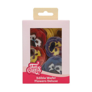 Fleurs comestibles en azyme FunCakes petite pensée mix 5 cm 30 pièces