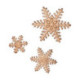 Sugar Decorations FunCakes bronze snowflakes 3 sizes 12 pieces