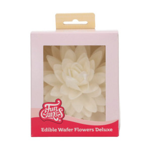 Fleurs comestibles en azyme FunCakes grande pivoine blanche 12,5 cm 1 pièce