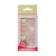 Sugar Decorations FunCakes pink and white bows 8 pieces