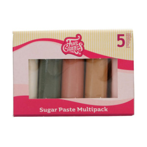Kit pâtes à sucre FunCakes Shimmering Garden 5 x 100 g