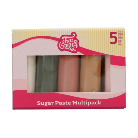 Kit pâtes à sucre FunCakes Shimmering Garden 5 x 100 g