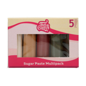 Kit pâtes à sucre FunCakes Sparkling Palette 5 x 100 g
