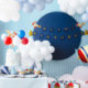 Topper avec ballons PartyDeco avion 29 cm