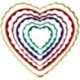 Double-Sided Cutters Wilton heart 6 pieces